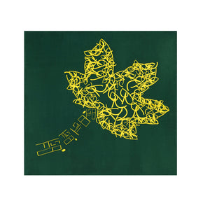 Leaf Logo Print Squared Silk Scarf - slfb2