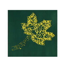 Load image into Gallery viewer, Leaf Logo Print Squared Silk Scarf - slfb2