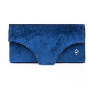 Royal Blue Velvet Underwear Clutch - slfb2